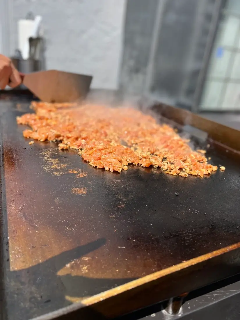 an image of steak on the griddle